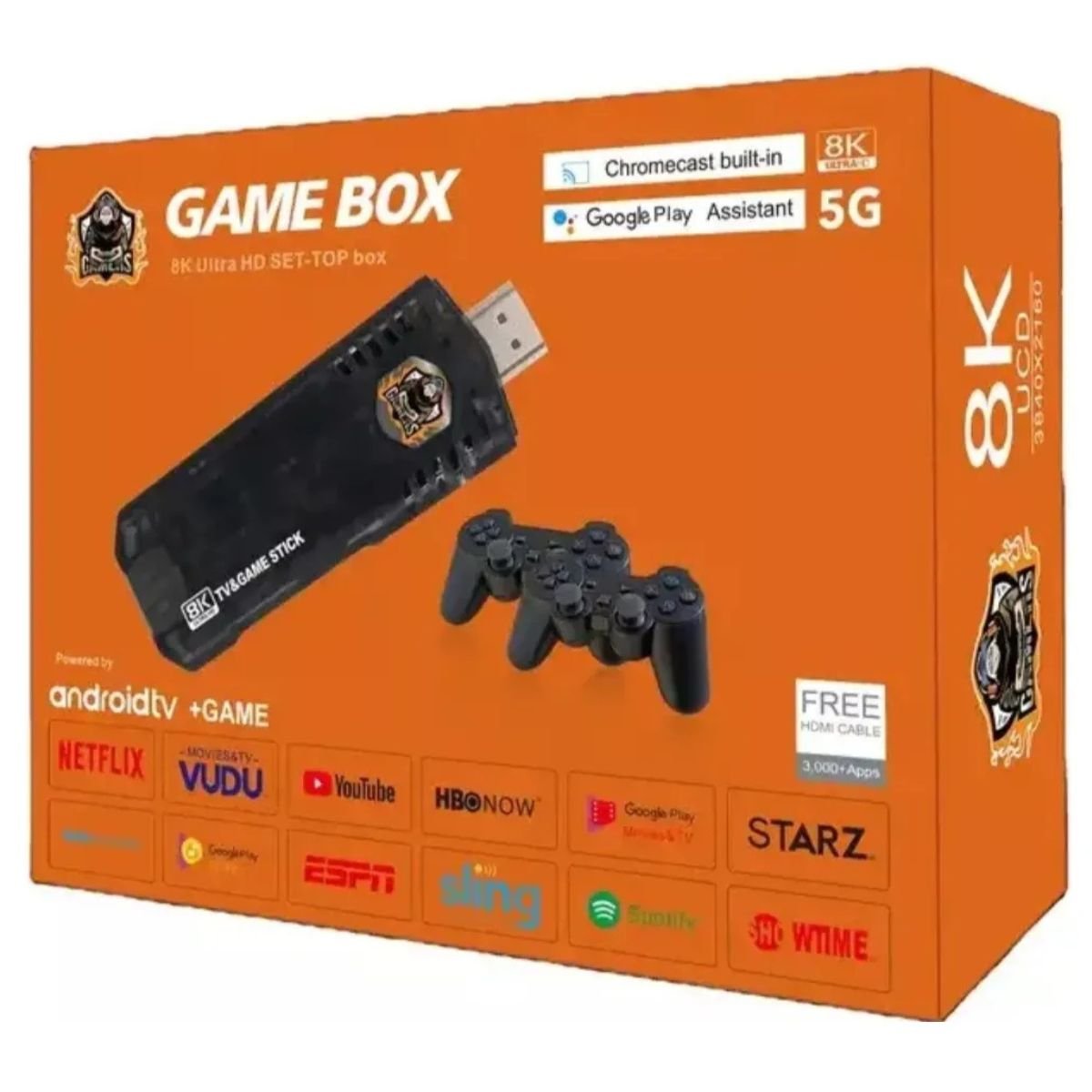 AndroidTV & Game Stick + 2 Controles