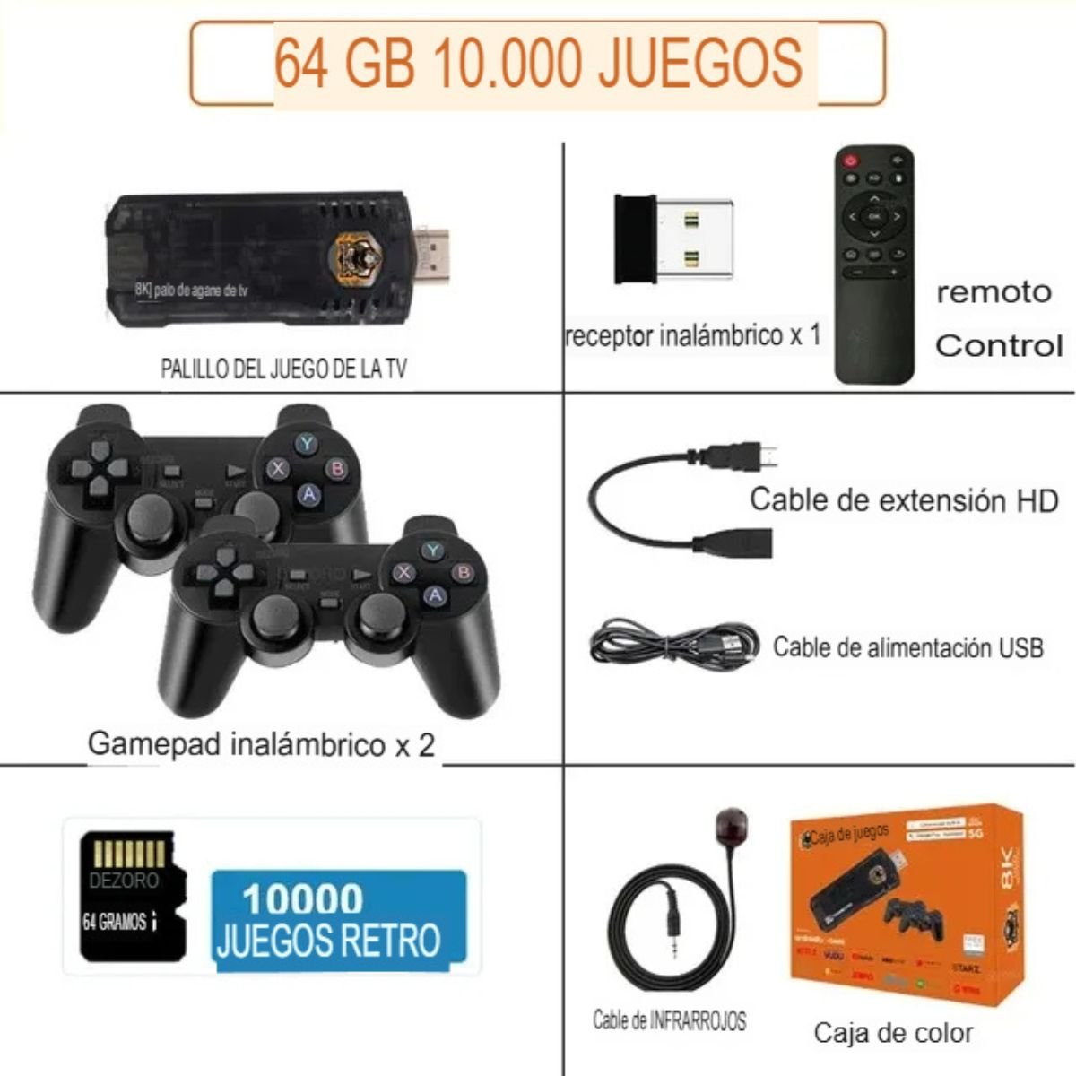 AndroidTV & Game Stick + 2 Controles - Imagen 3