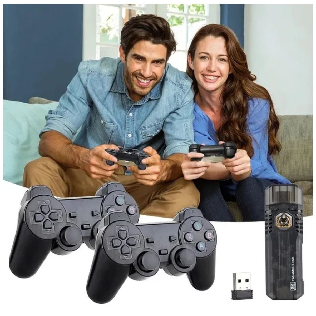 AndroidTV & Game Stick + 2 Controles - Imagen 4